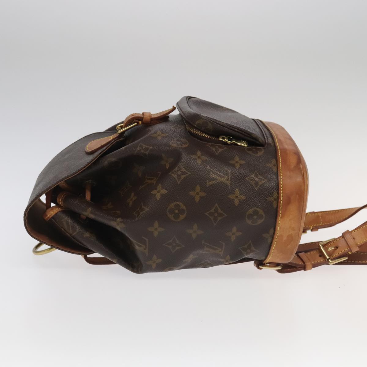 Louis Vuitton Montsouris Mm Brown Canvas Backpack Bag