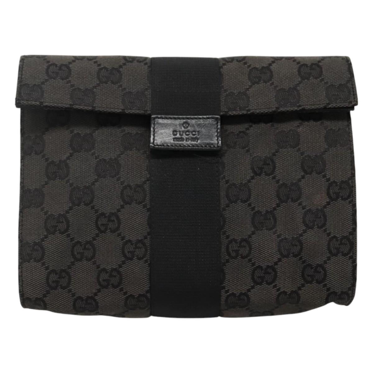 Gucci Gg Canvas Black Canvas Clutch Bag ()
