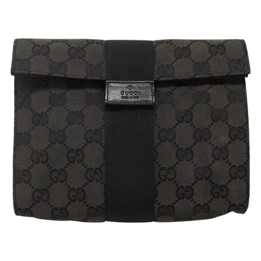 Gucci Gg Canvas Black Canvas Clutch Bag ()