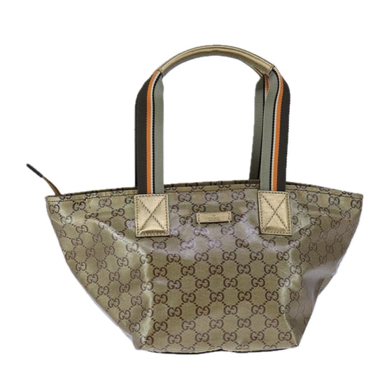 Gucci Gg Crystal Grey Canvas Handbag ()