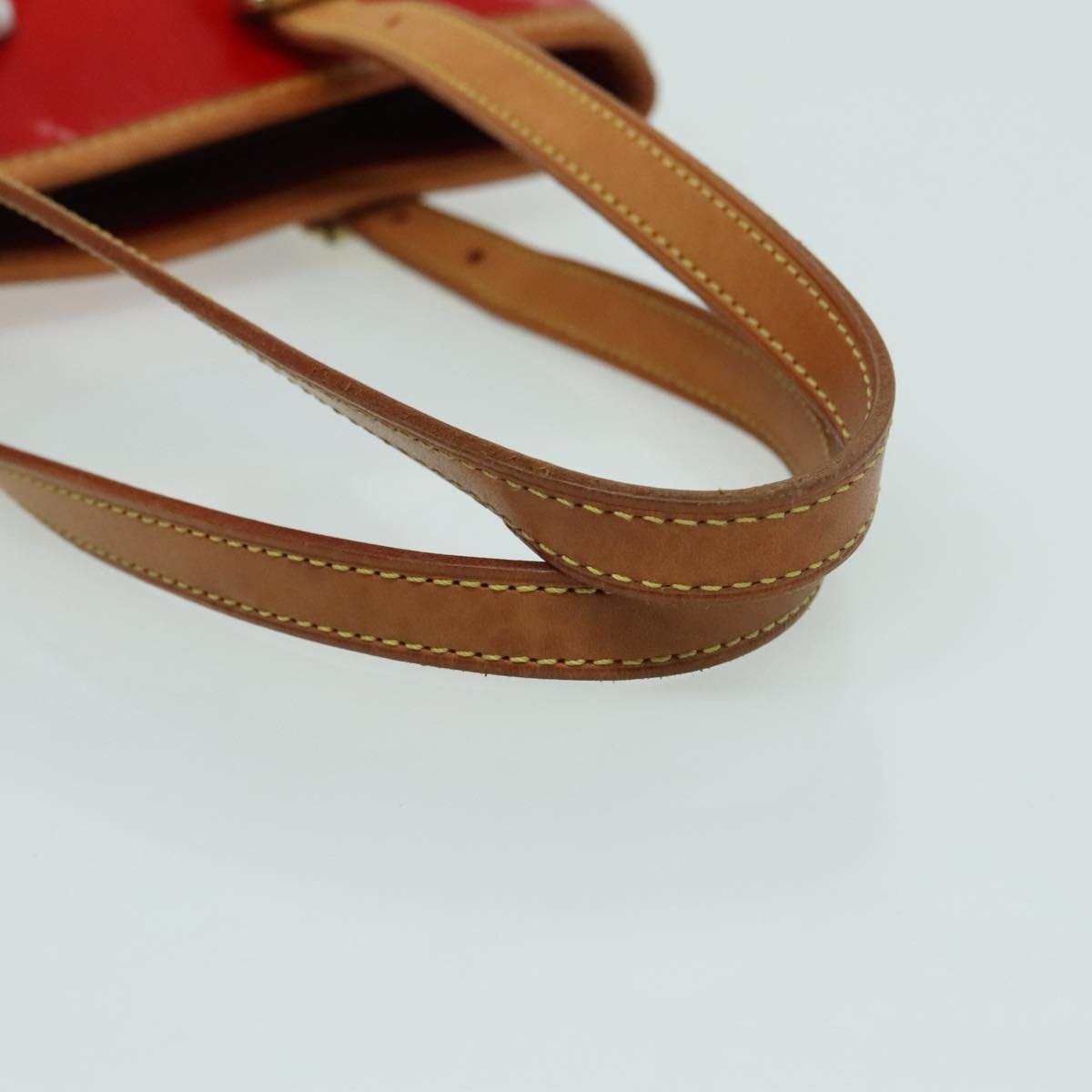 Louis Vuitton Bucket Red Patent Leather Tote Bag
