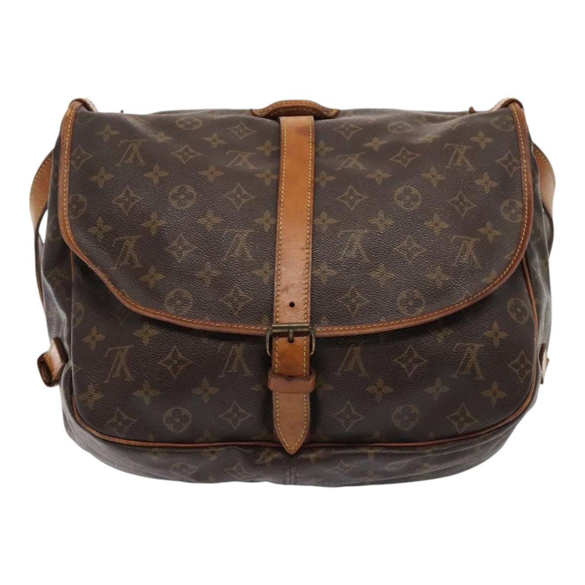 Louis Vuitton Saumur 35 Brown Canvas Shoulder Bag