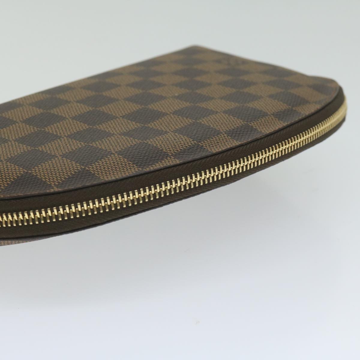 Louis Vuitton Cosmetic Pouch Brown Canvas Clutch Bag