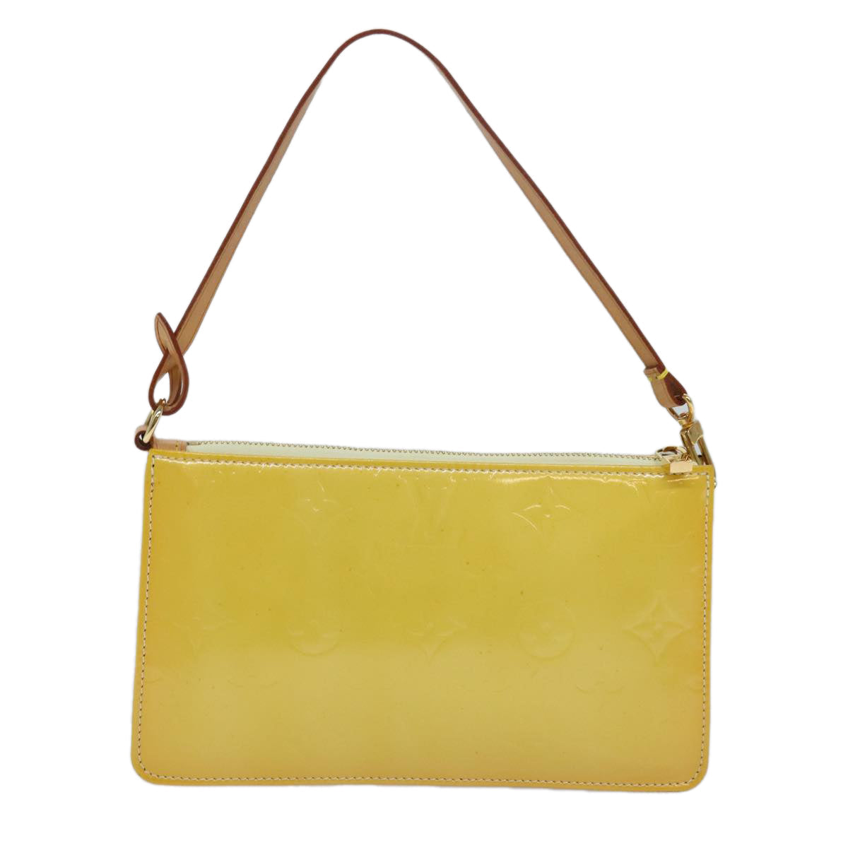 Louis Vuitton Lexington Yellow Patent Leather Clutch Bag