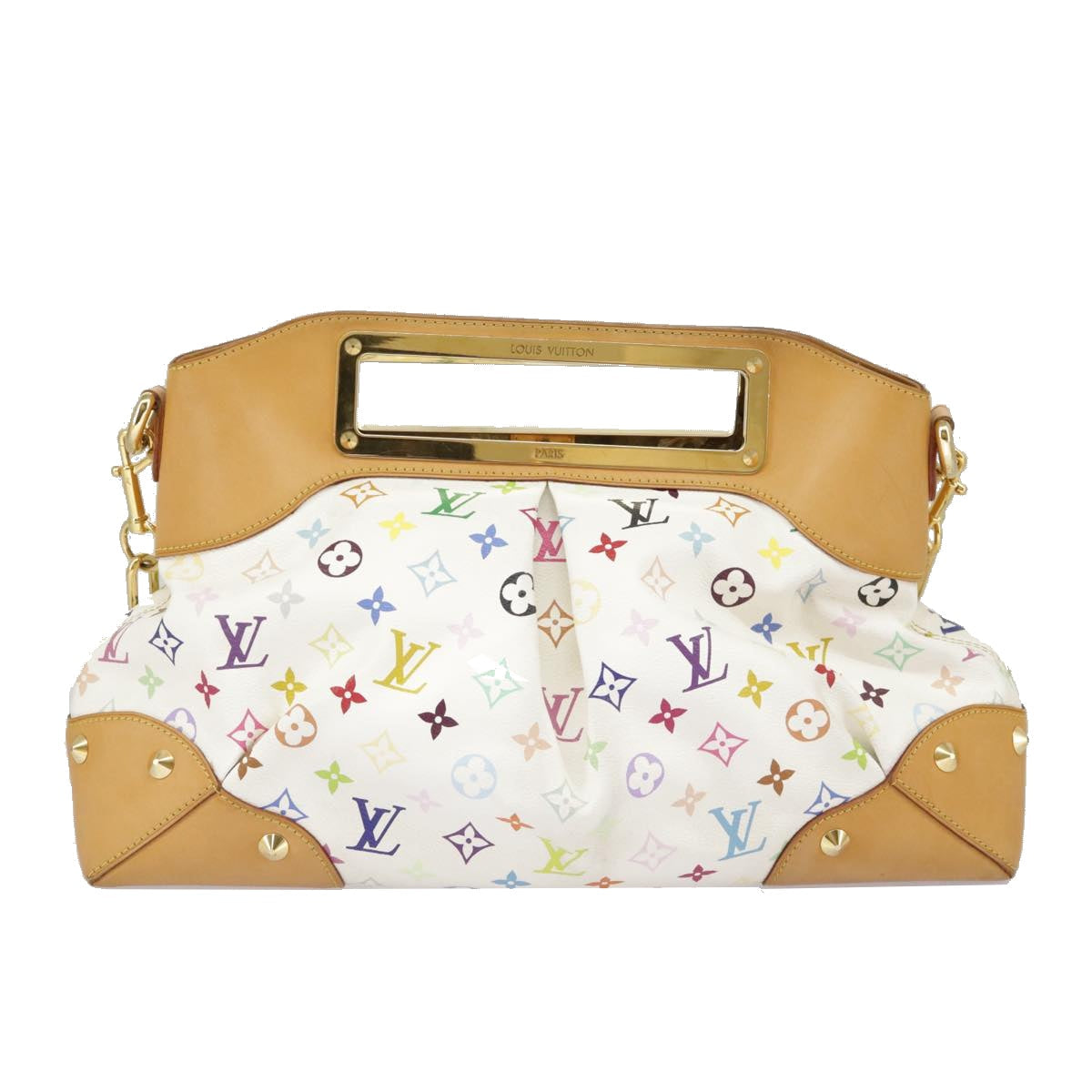 Louis Vuitton Judy White Canvas Shoulder Bag