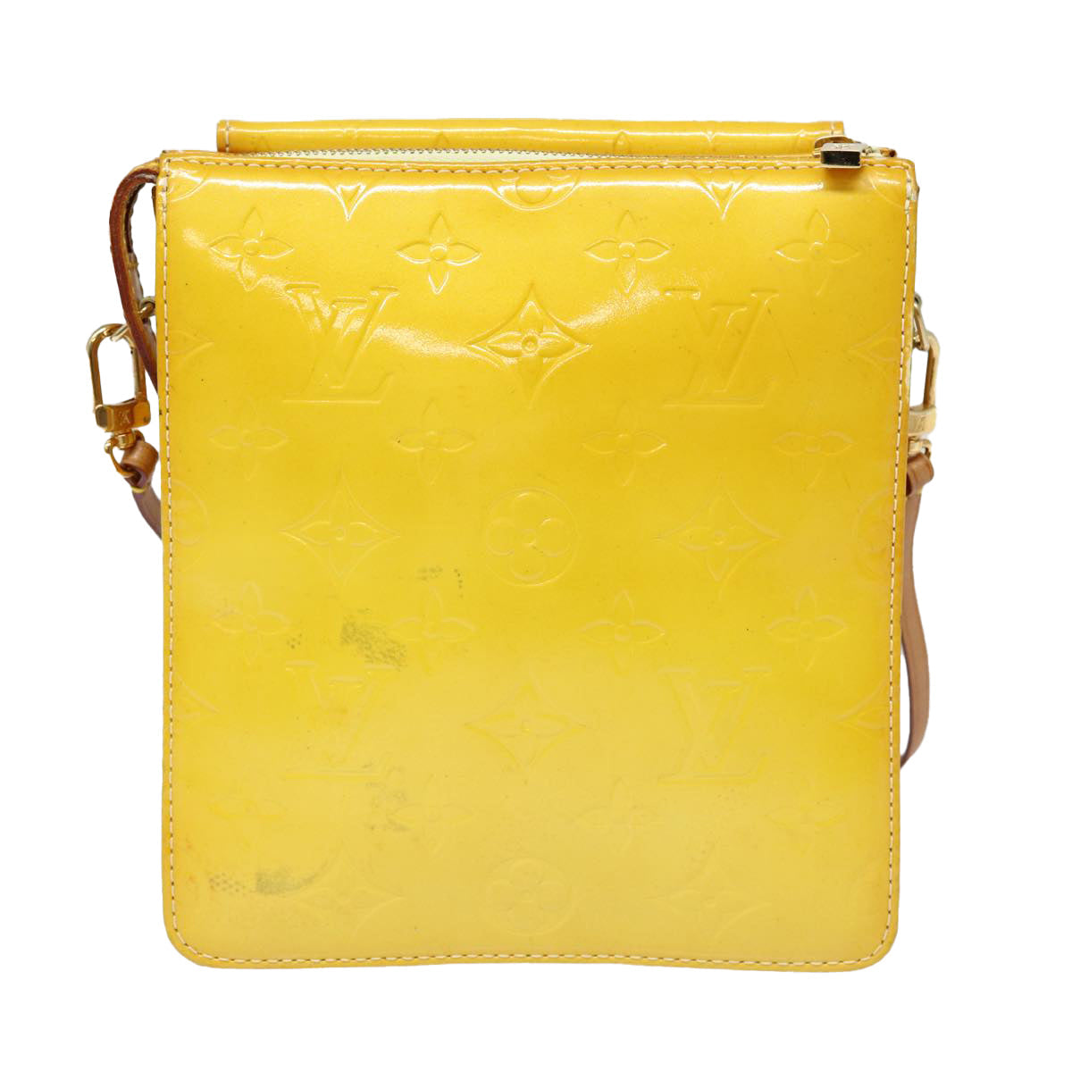 Louis Vuitton Mott Yellow Patent Leather Shoulder Bag