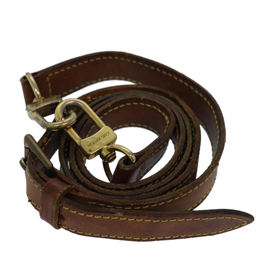 Louis Vuitton Shoulder Strap Brown Leather Bag Jewelry ()