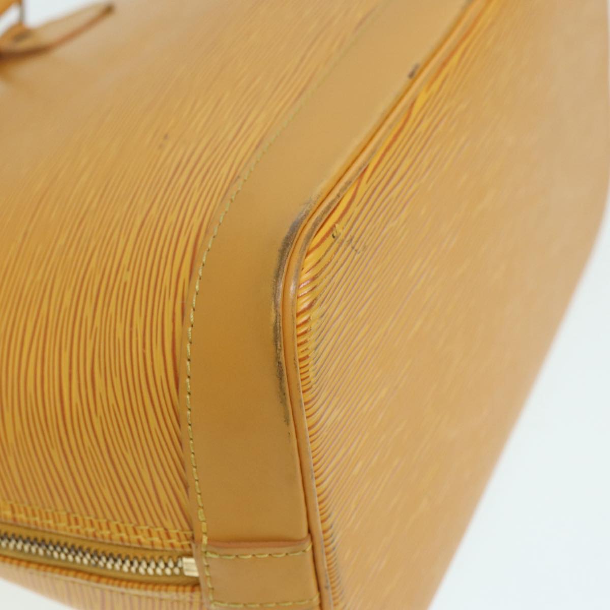 Louis Vuitton Alma Yellow Leather Handbag