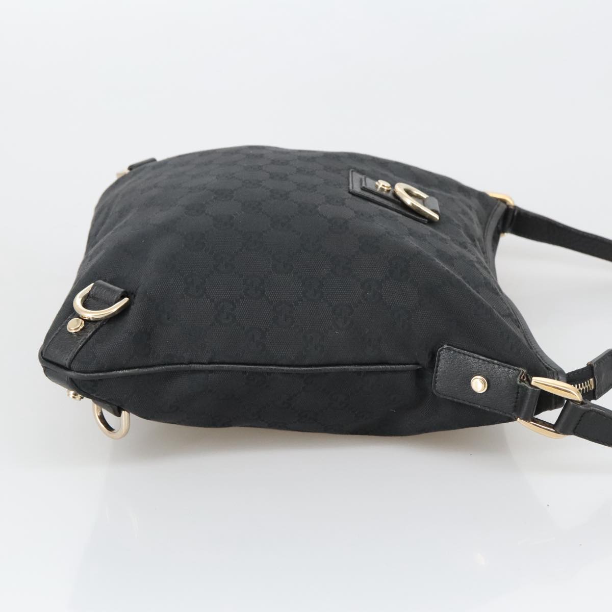 Gucci Abbey Black Canvas Shoulder Bag