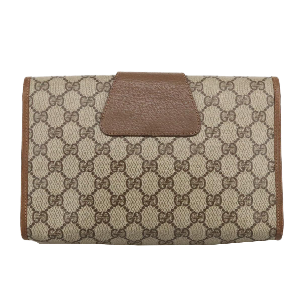 Gucci Sherry Beige Canvas Clutch Bag
