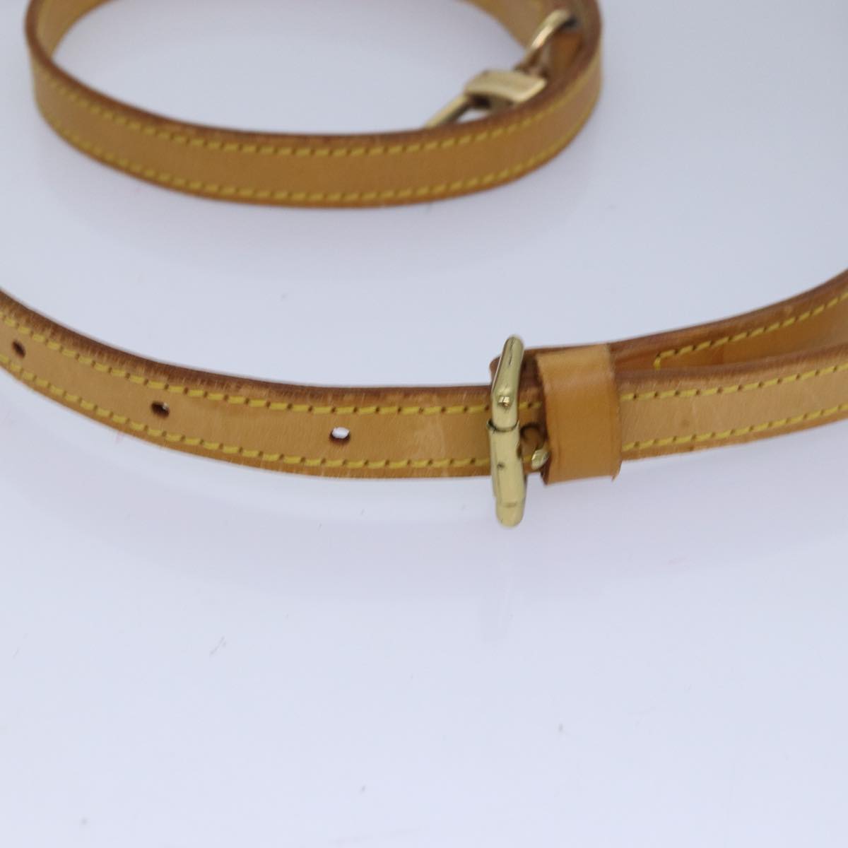Louis Vuitton Shoulder Strap Beige Leather Bag Jewelry