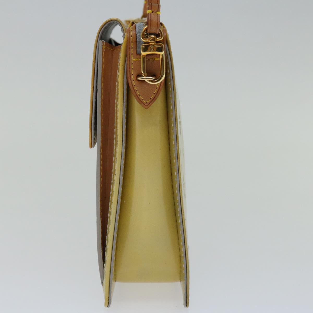 Louis Vuitton Mott Beige Patent Leather Clutch Bag