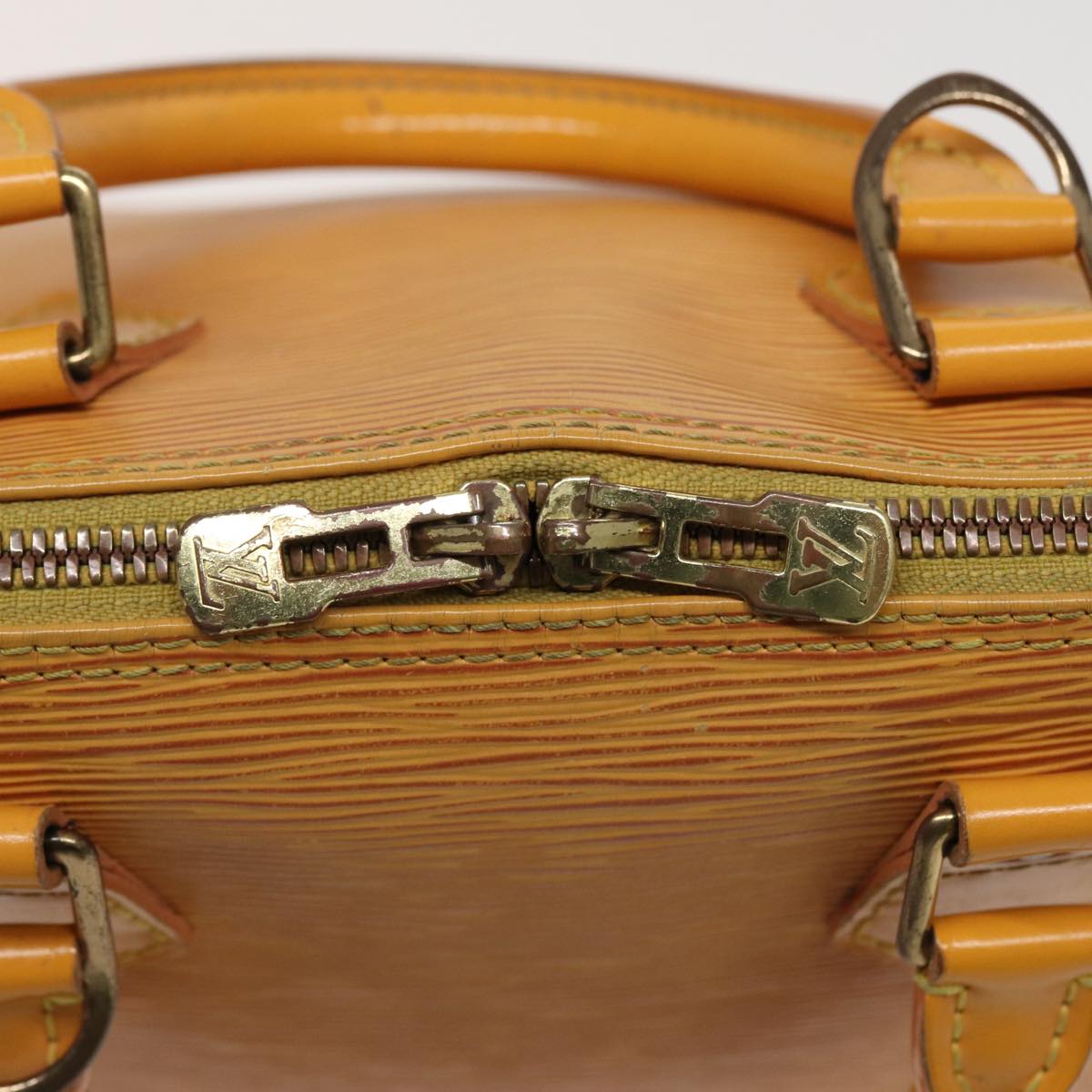 Louis Vuitton Alma Yellow Leather Handbag