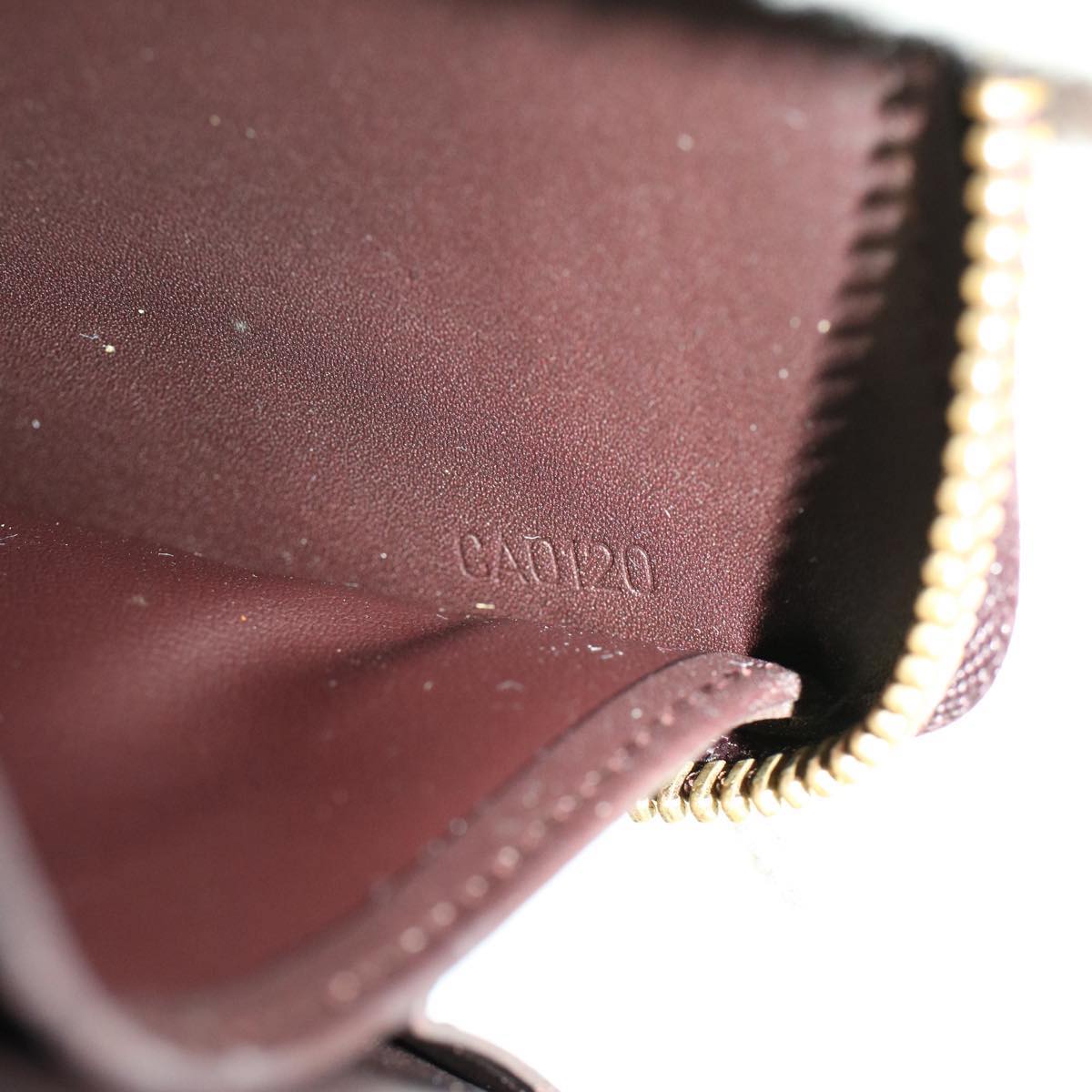 Louis Vuitton Portefeuille Zippy Burgundy Patent Leather Wallet