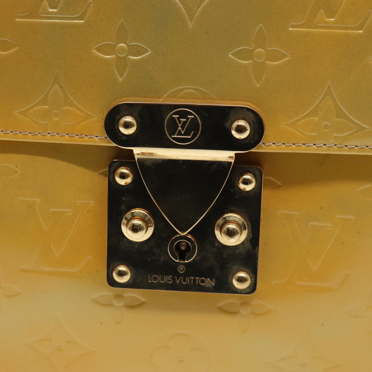 Louis Vuitton Spring Street Camel Patent Leather Handbag