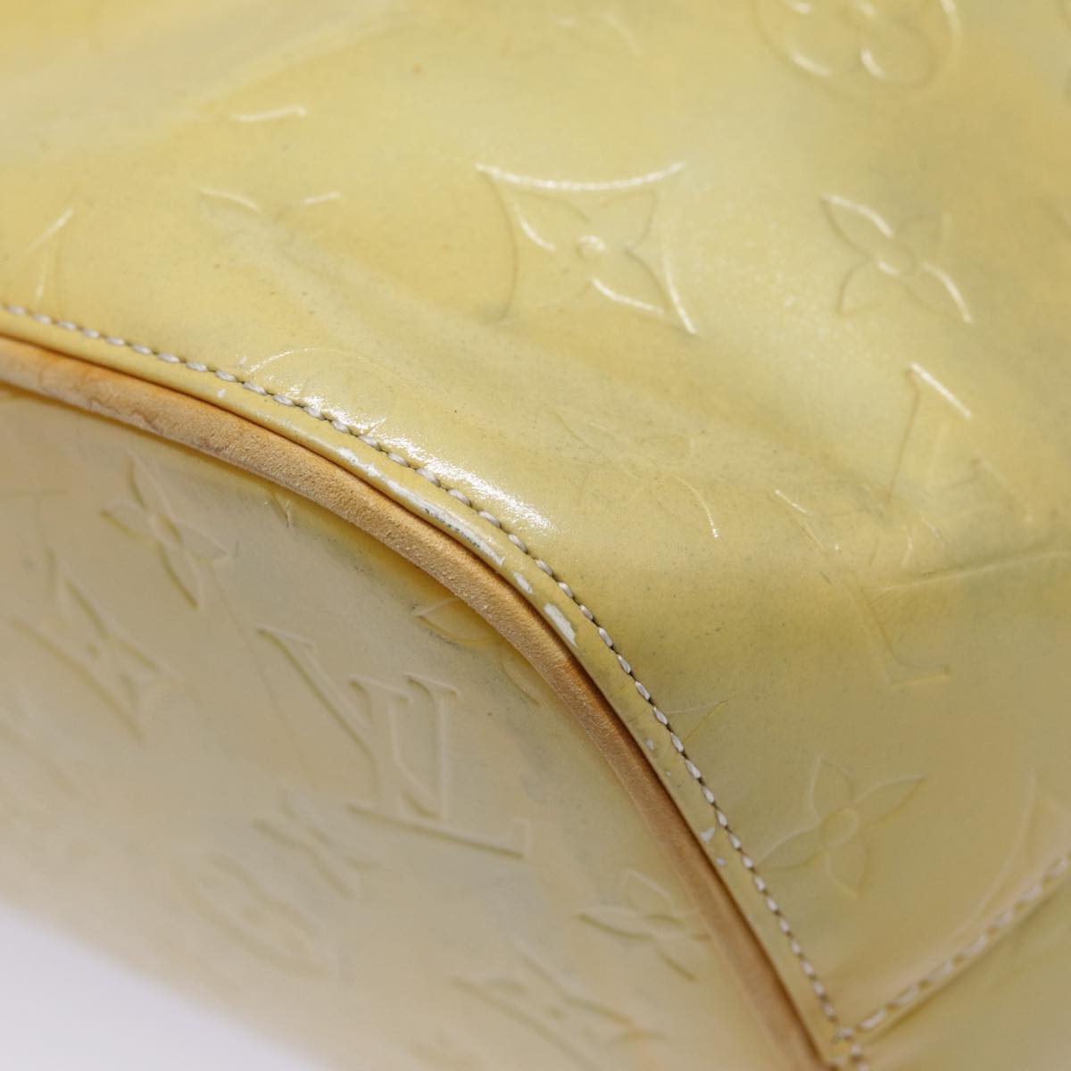Louis Vuitton Houston Yellow Patent Leather Handbag