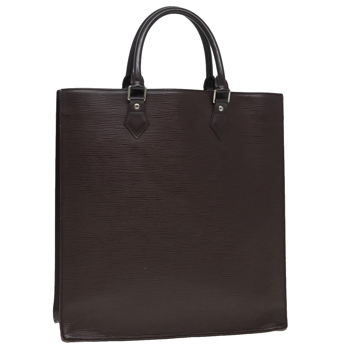Louis Vuitton Sac Plat Brown Leather Handbag