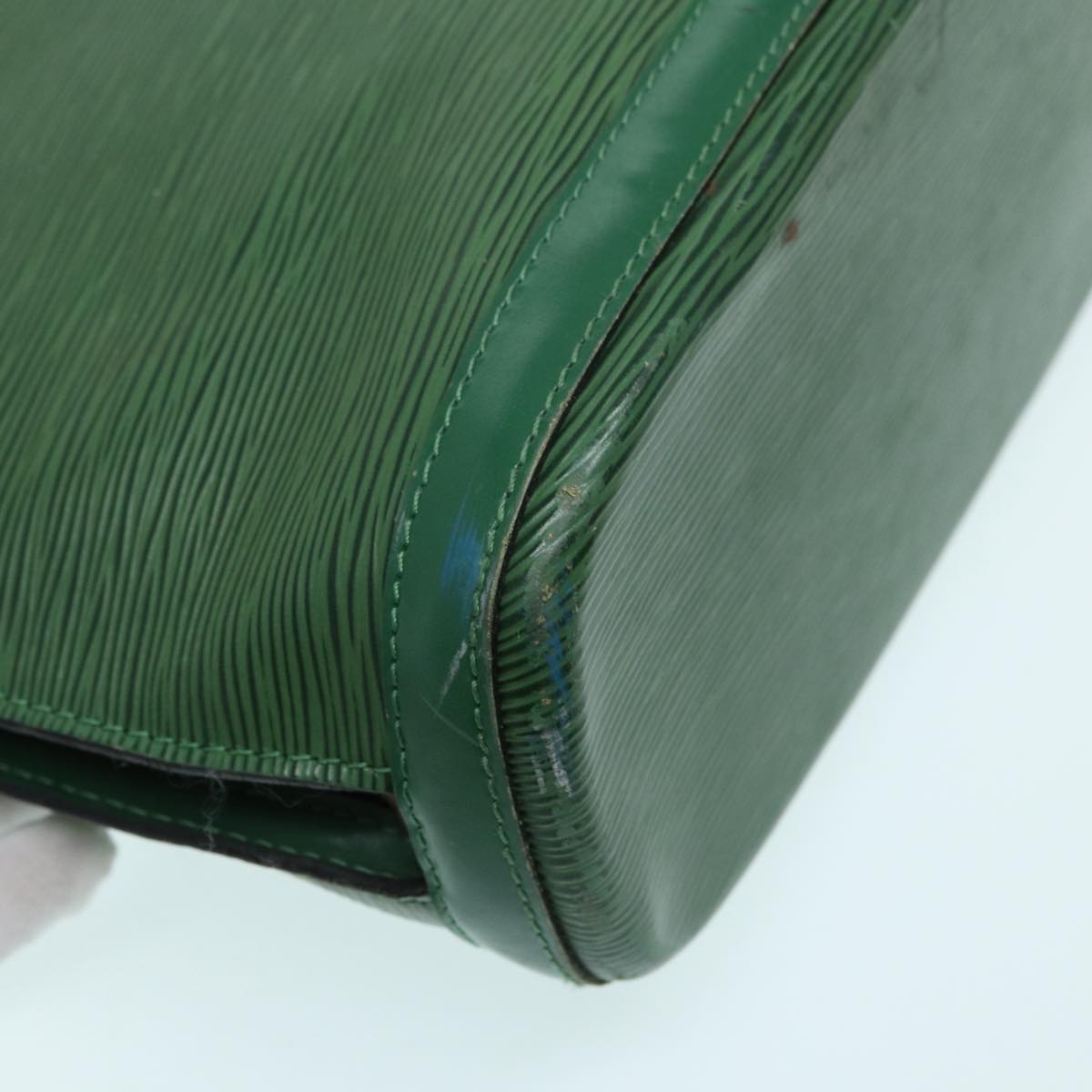 Louis Vuitton Lussac Green Leather Shoulder Bag