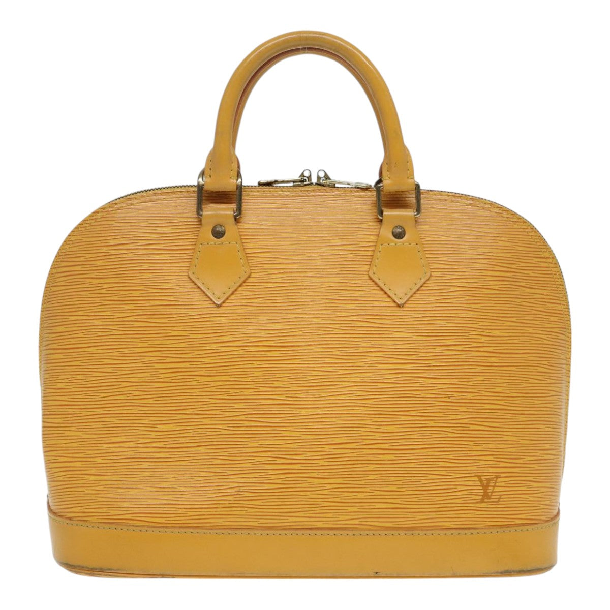 Louis Vuitton Alma Yellow Leather Handbag