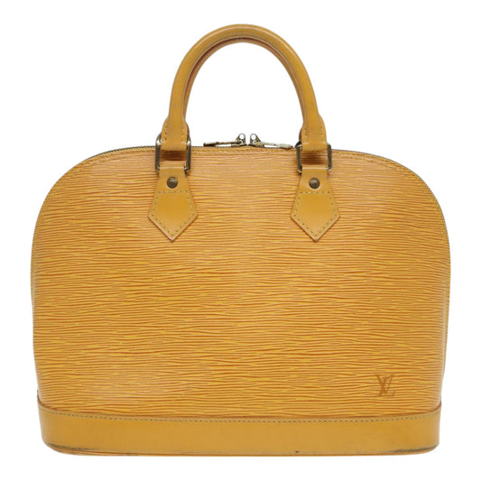 Louis Vuitton Alma Yellow Leather Handbag