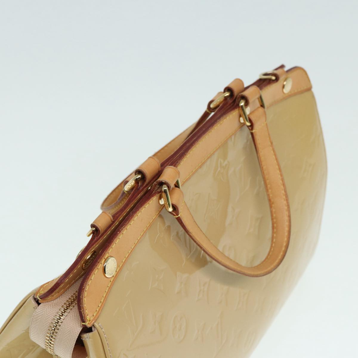 Louis Vuitton Blair Beige Patent Leather Handbag