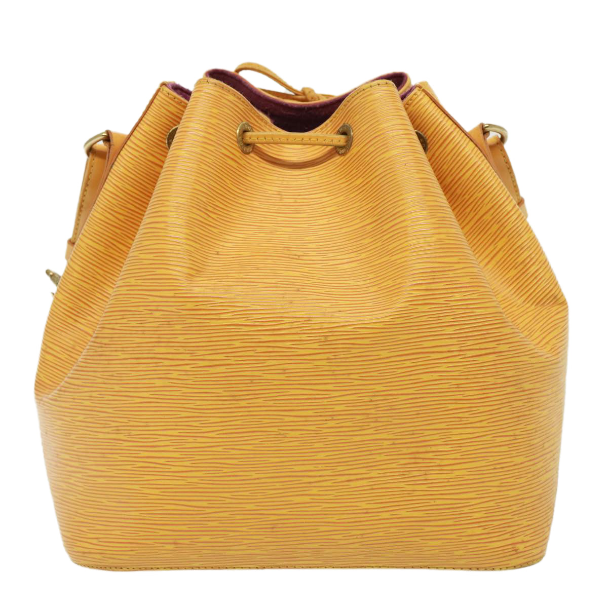 Louis Vuitton Petit Noé Yellow Leather Shoulder Bag