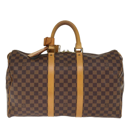 Louis Vuitton Keepall 45 Brown Canvas Travel Bag