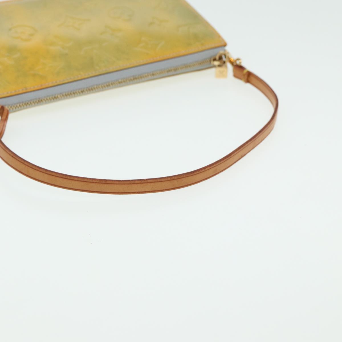 Louis Vuitton Lexington Yellow Patent Leather Clutch Bag