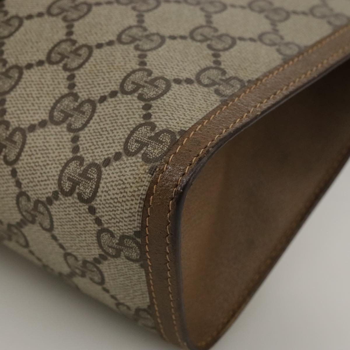 Gucci Ophidia Beige Canvas Clutch Bag