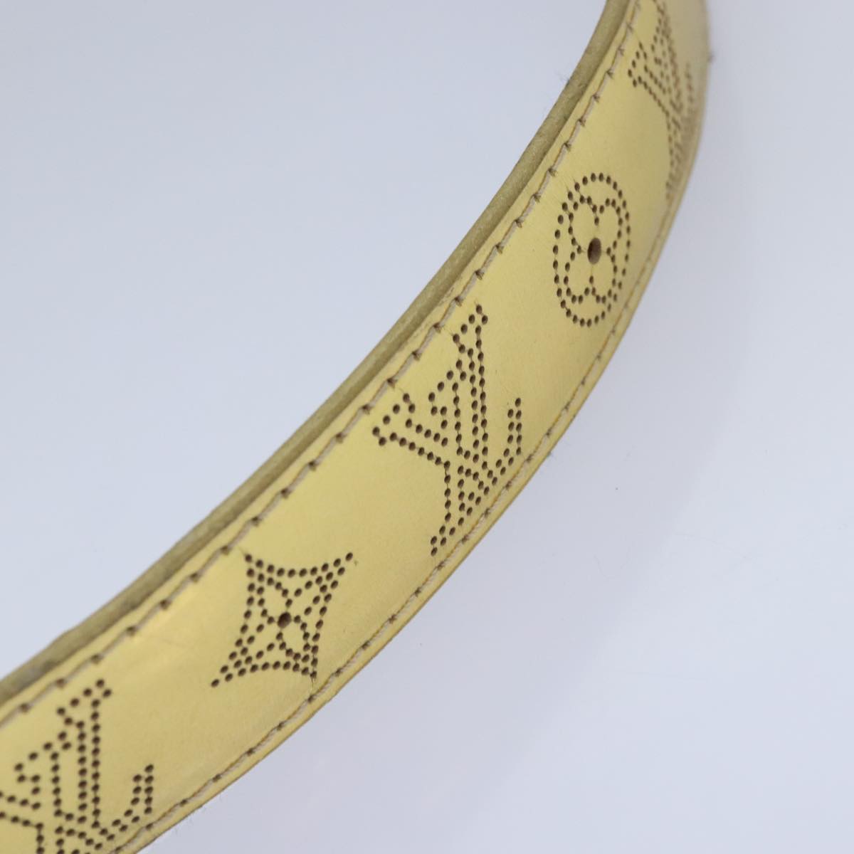 Louis Vuitton Mahina Gold Leather Belt