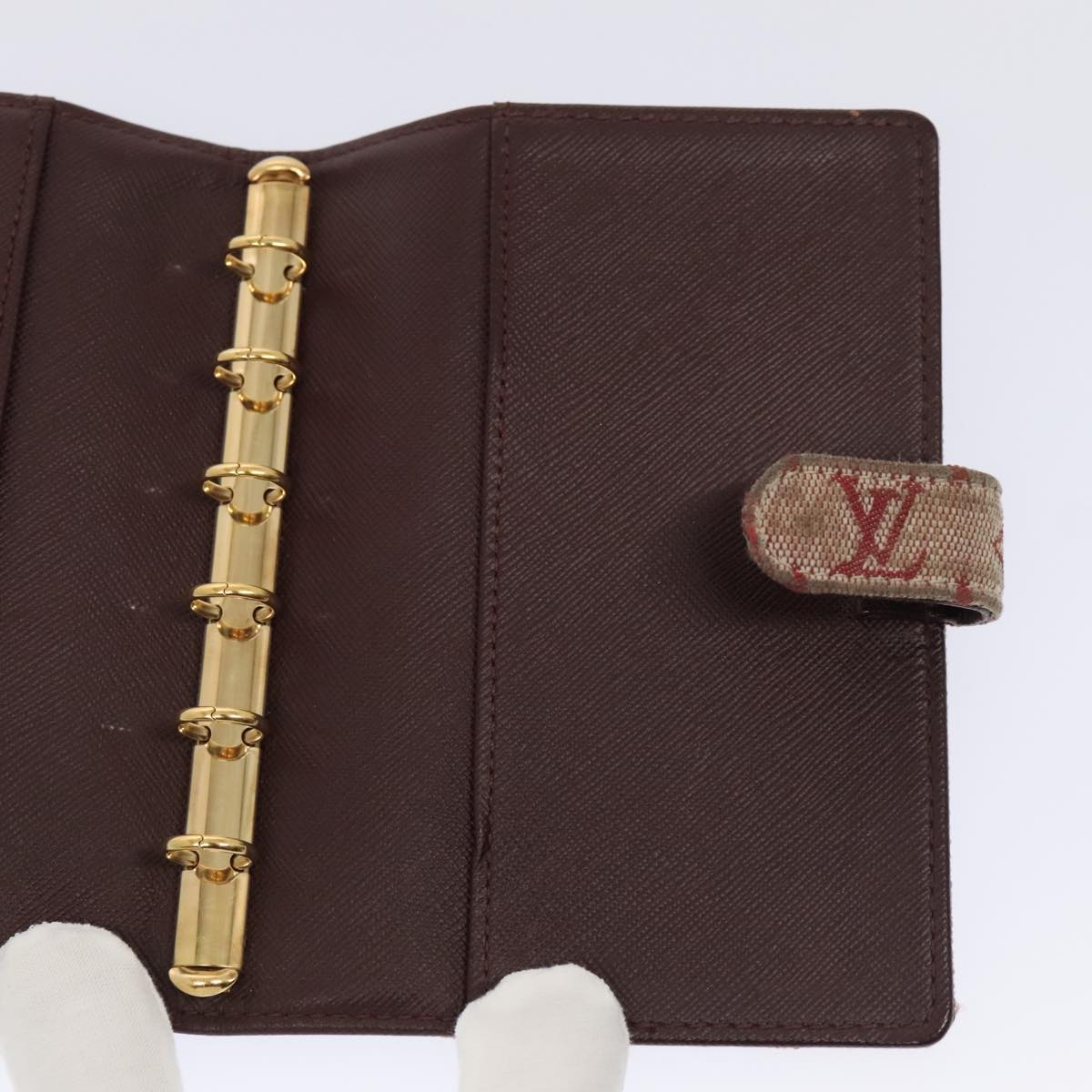 Louis Vuitton Agenda Cover Red Canvas Wallet