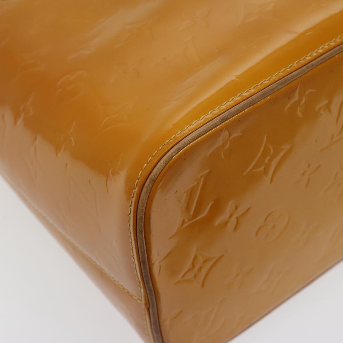 Louis Vuitton Houston Brown Patent Leather Handbag