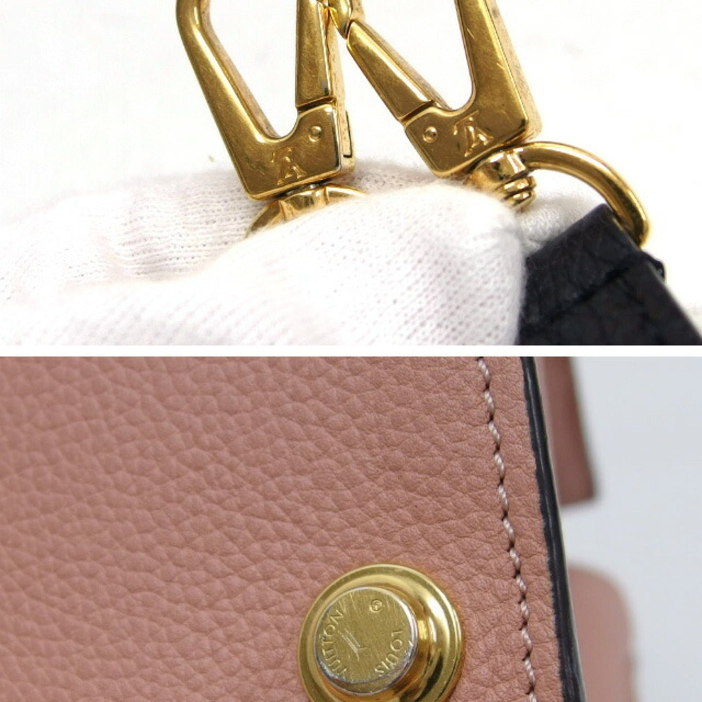 Louis Vuitton Magnolia Noir Leather Handbag Shoulder Bag