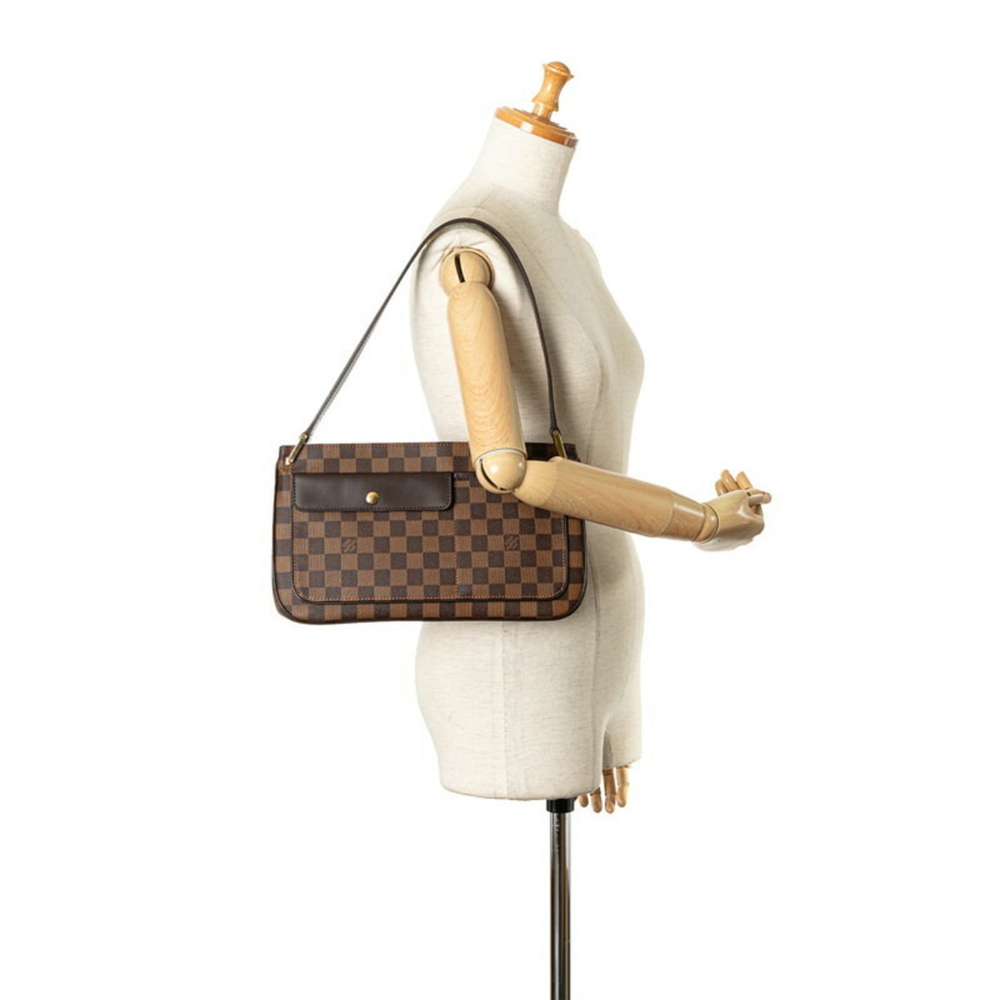Louis Vuitton Brown Damier Canvas Pvc Leather Shoulder Bag