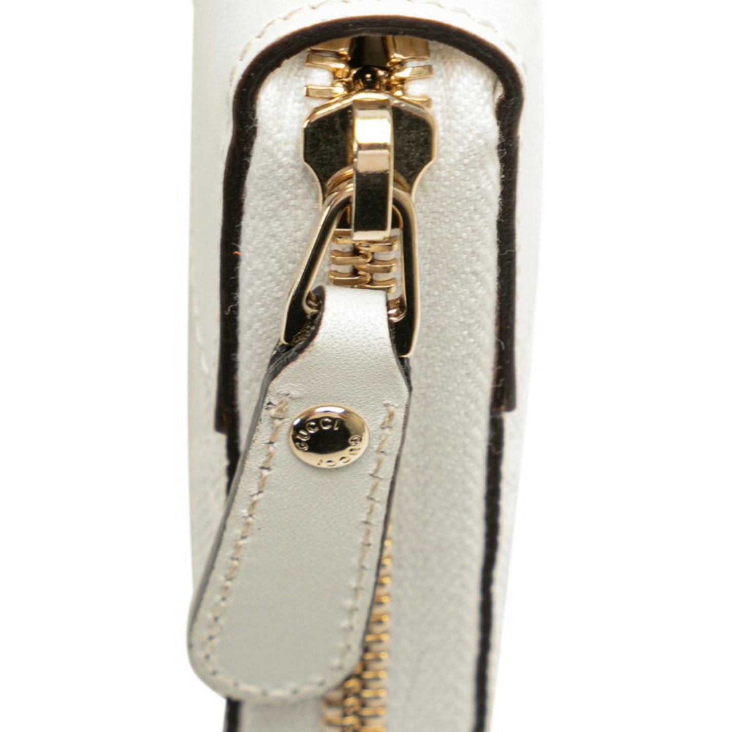 Gucci White Pvc Leather Long Wallet (Bi-Fold)