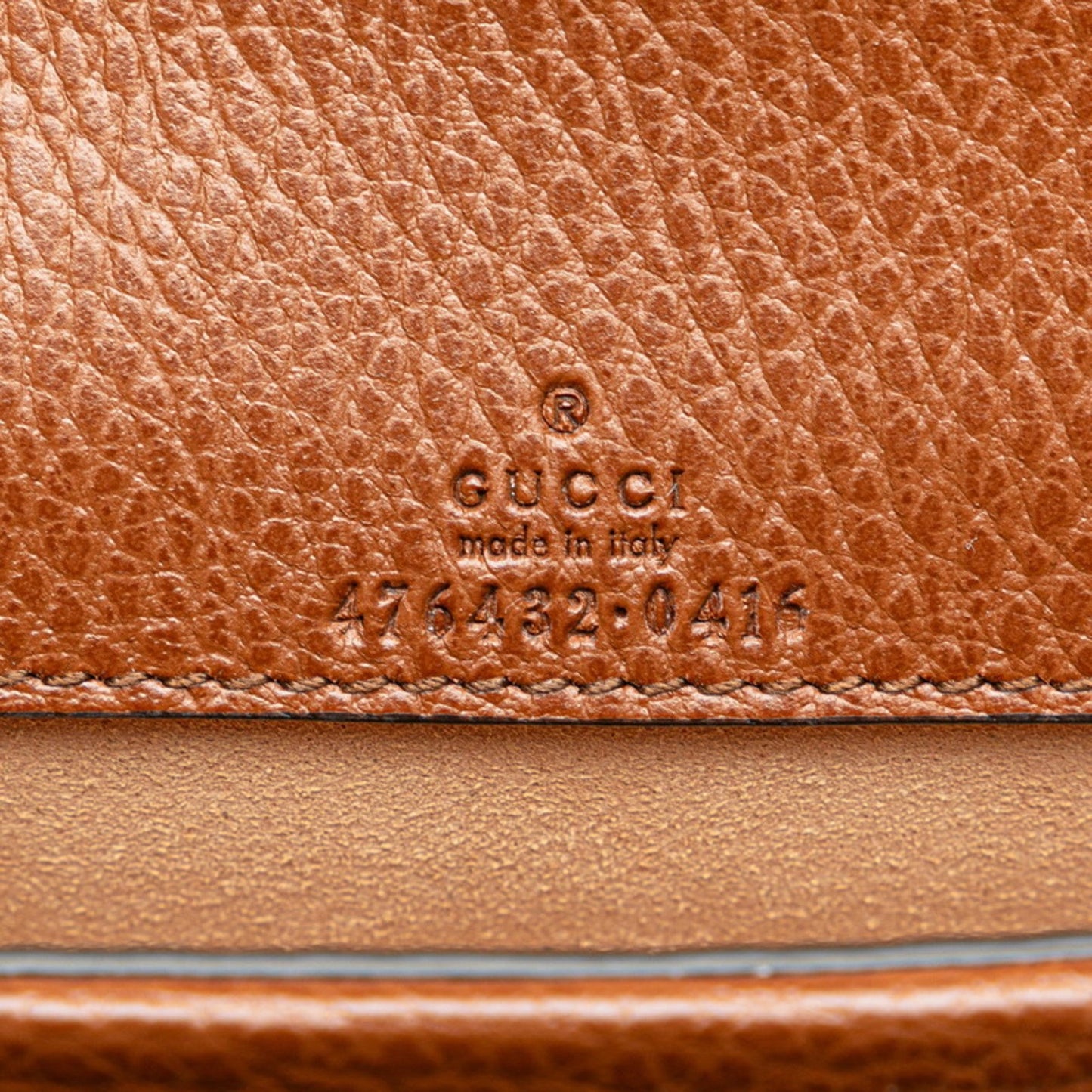 Gucci Brown Navy Denim Leather Shoulder Bag