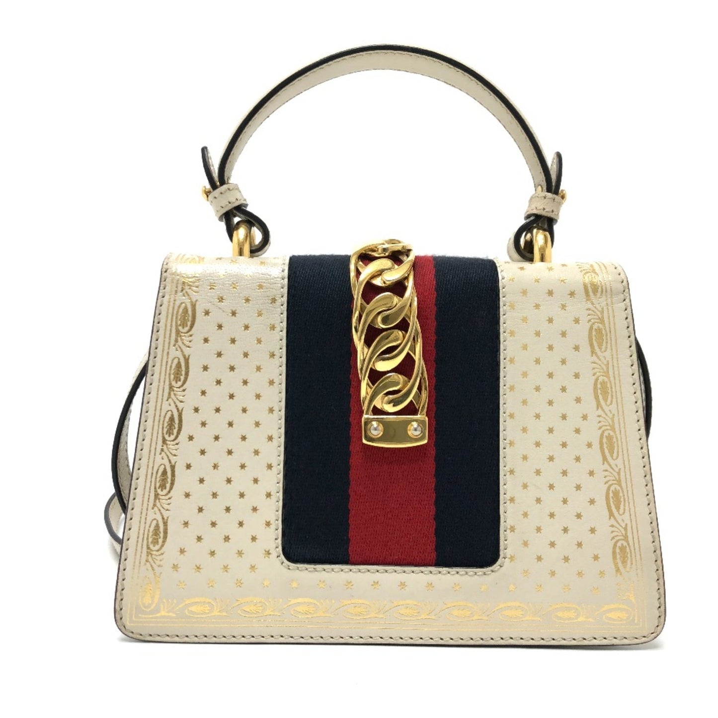 Gucci White Leather Shoulder Bag