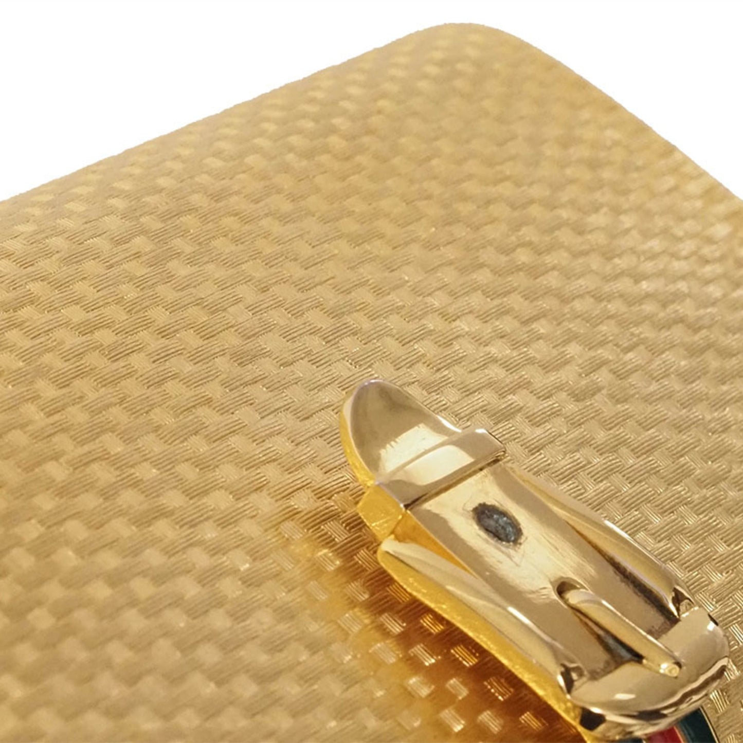Gucci Gold Metal Clutch Bag