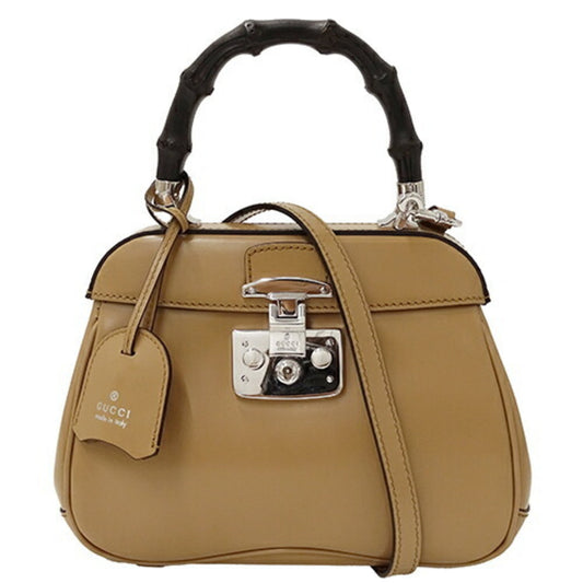 Gucci Beige Leather Handbag Shoulder Bag ()