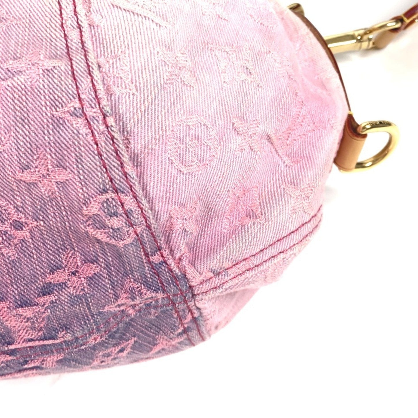 Louis Vuitton Pink Monogram Denim Shoulder Bag