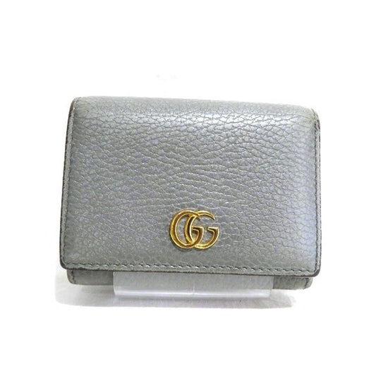 Gucci Gray Leather Wallet (Tri-Fold) ()