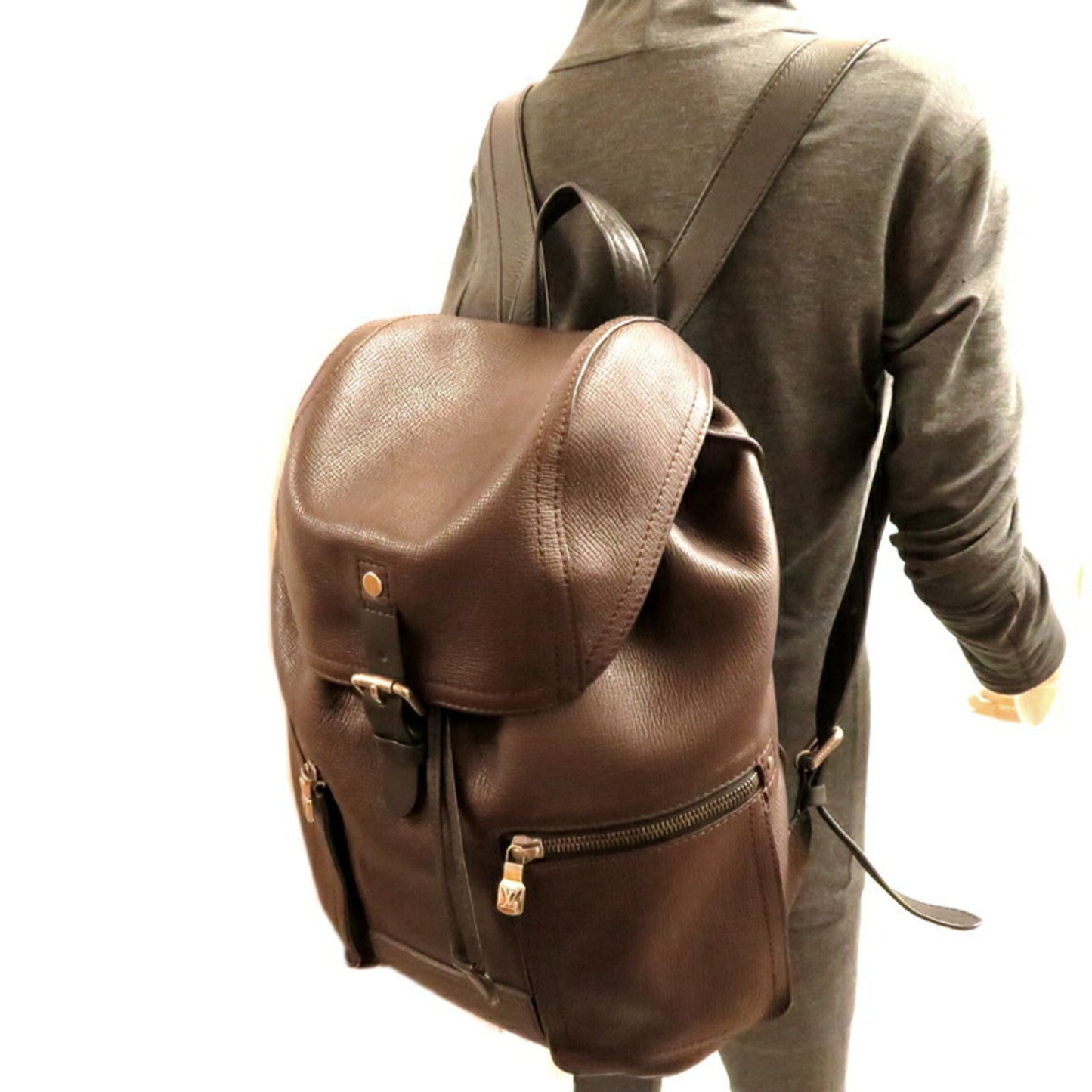 Louis Vuitton Marron Utah Leather Backpack