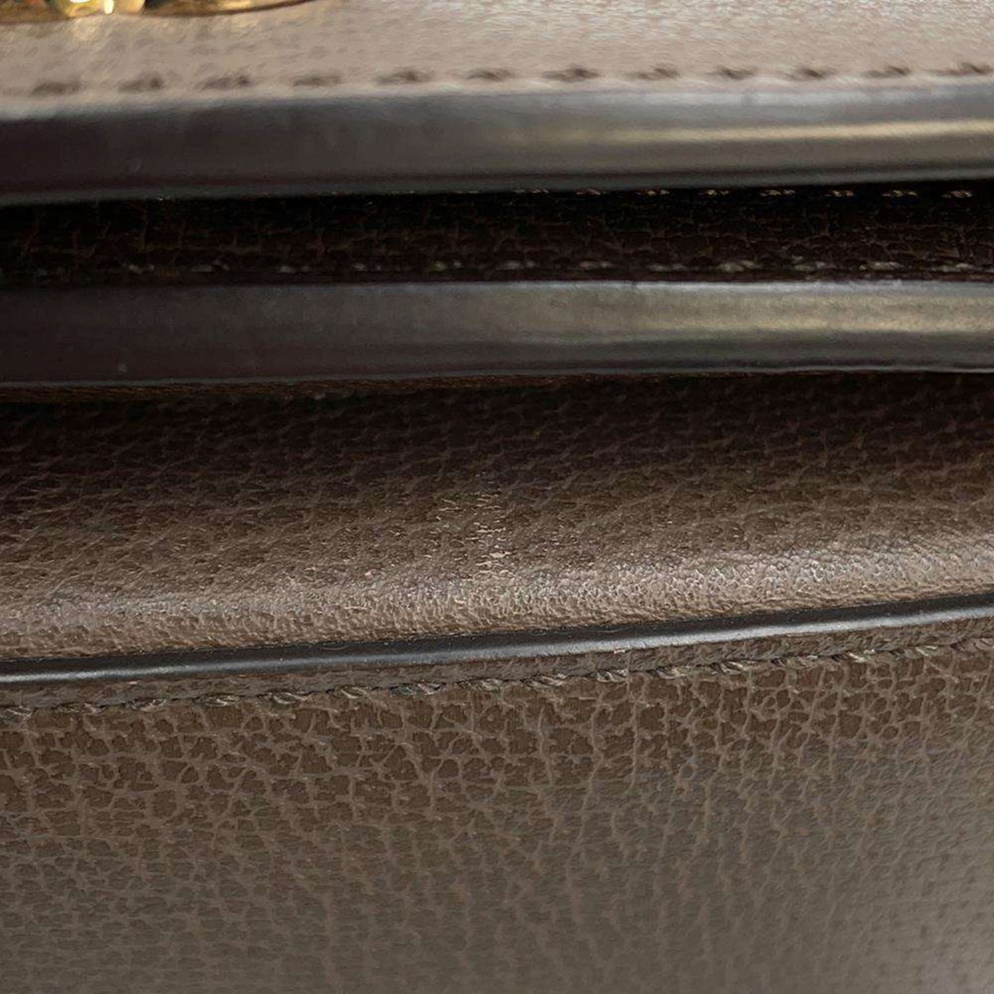 Gucci Beige Brown Pvc Leather Shoulder Bag