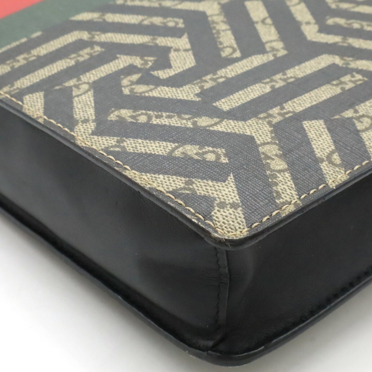 Gucci Beige Black Green Khaki Red Color Gg Supreme Clutch Bag Shoulder Bag