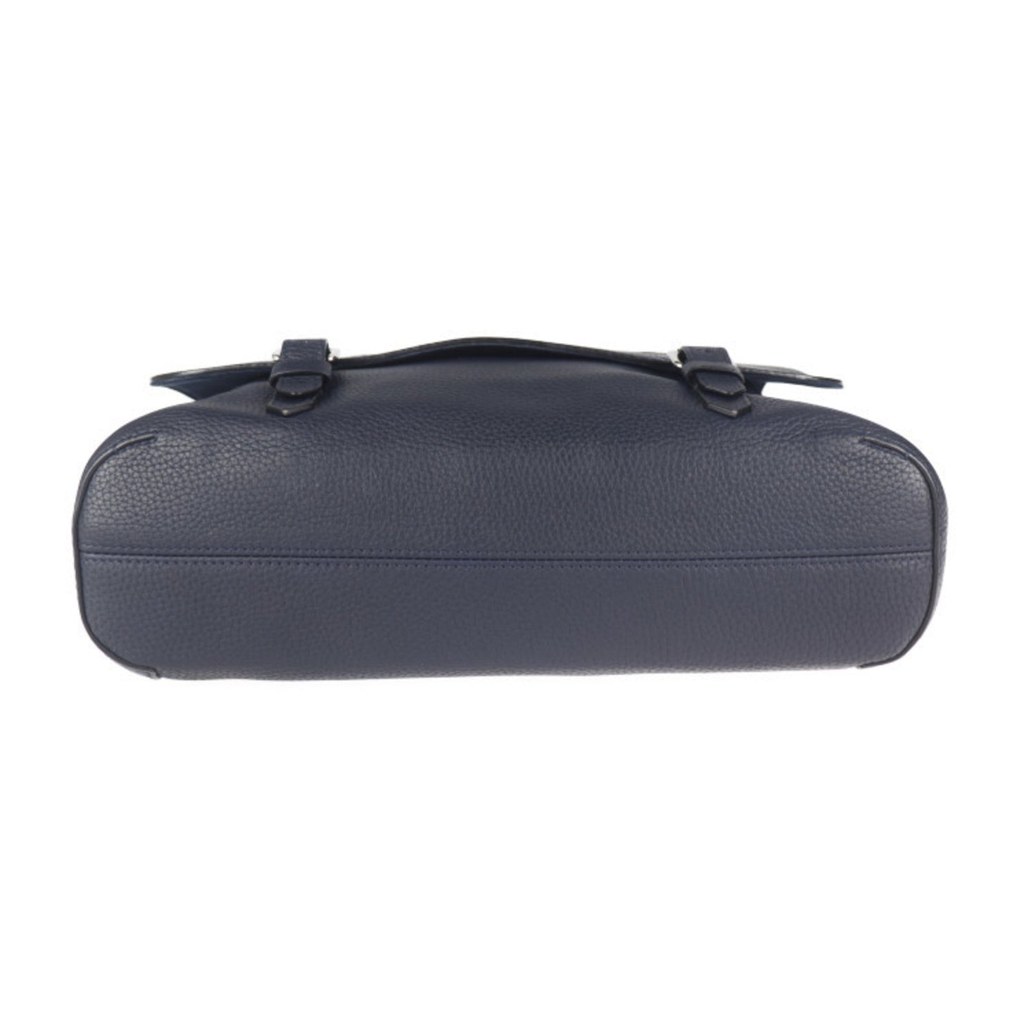 Louis Vuitton Navy Leather Handbag Shopping Bag Shoulder Bag Tote Bag