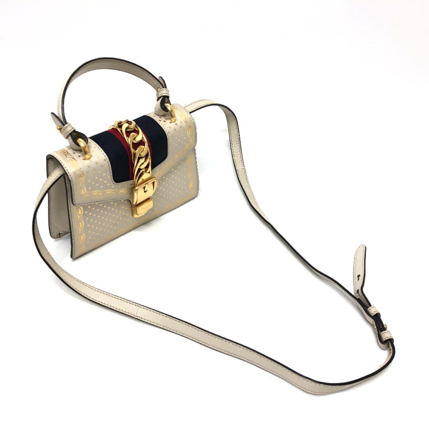 Gucci White Leather Shoulder Bag