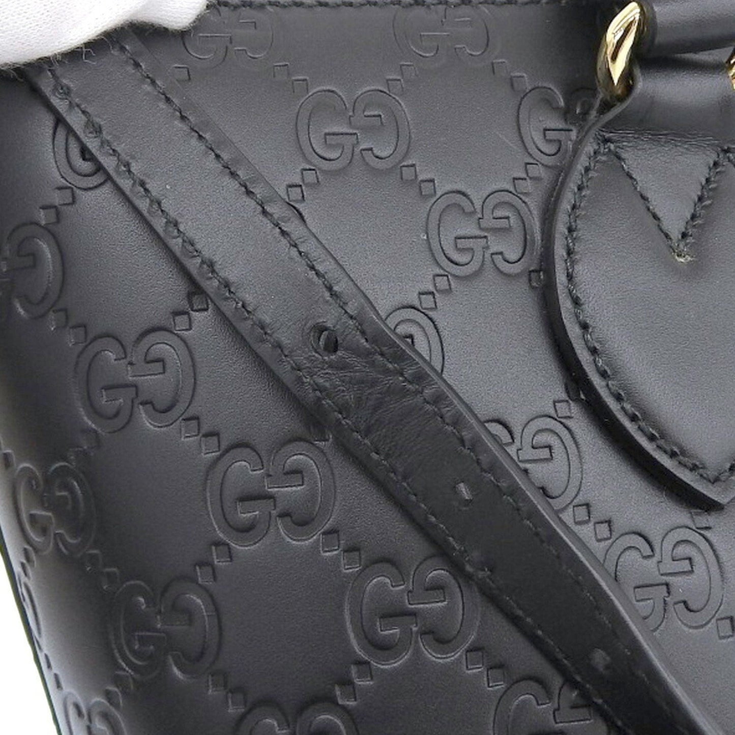 Gucci Black Leather Handbag Shoulder Bag