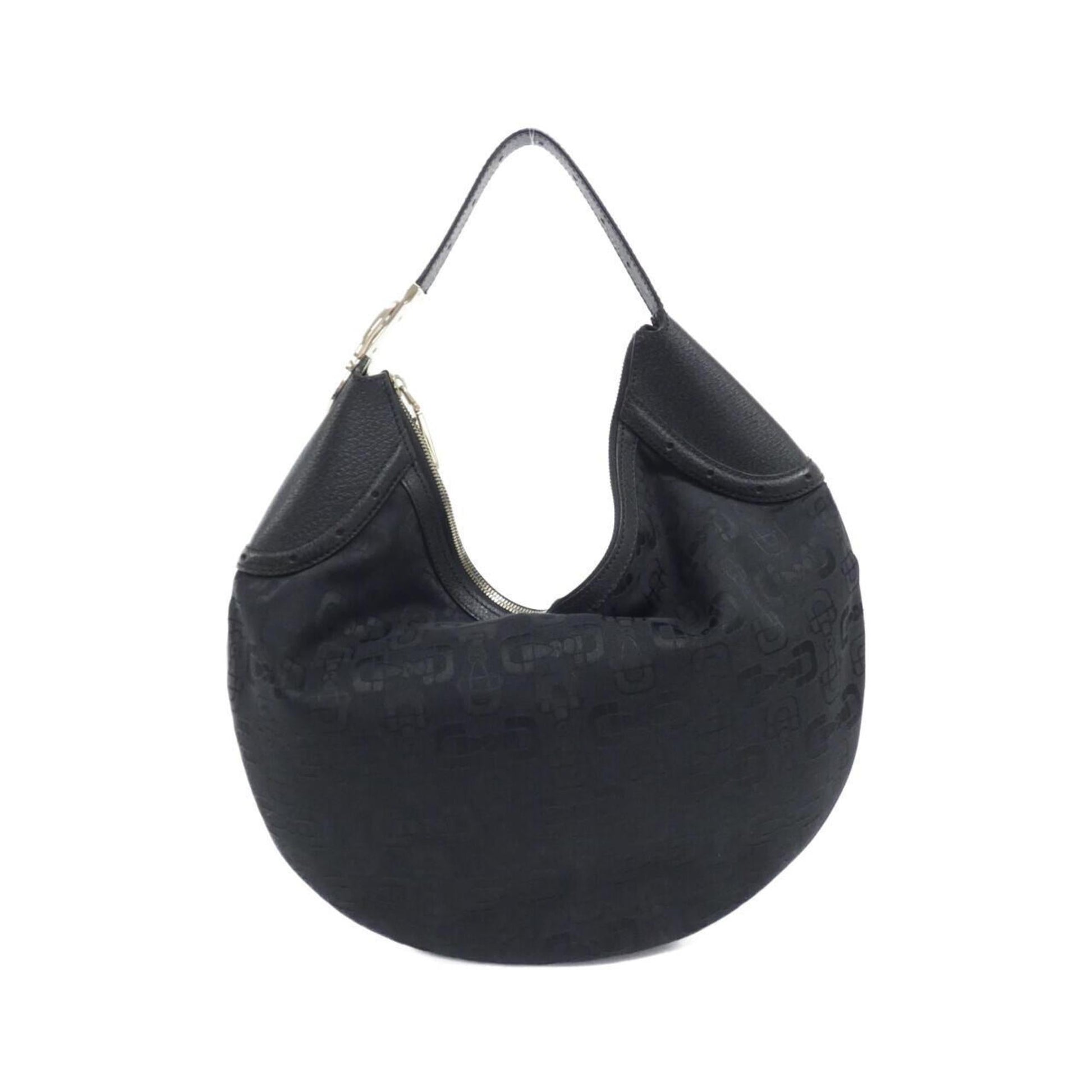 Gucci Black Canvas Leather Shoulder Bag ()