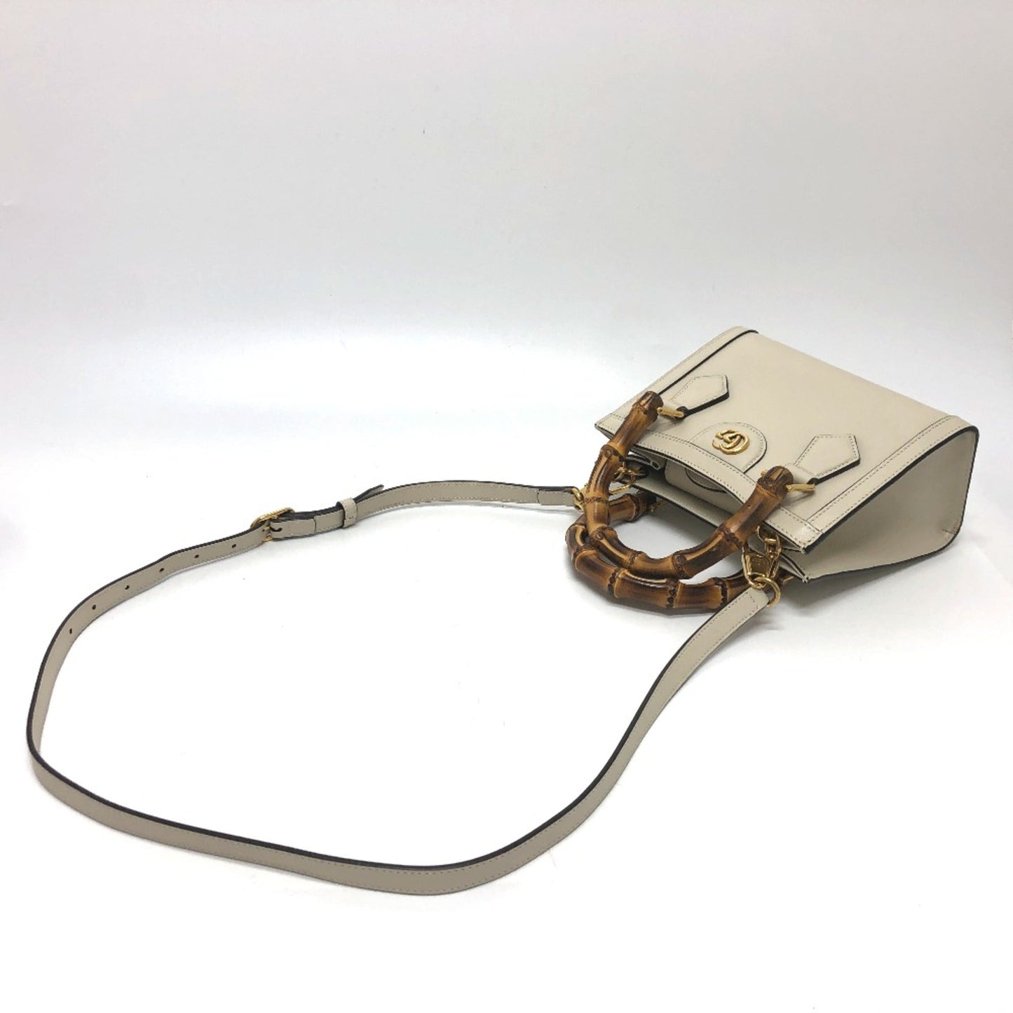 Gucci White Leather Shoulder Bag