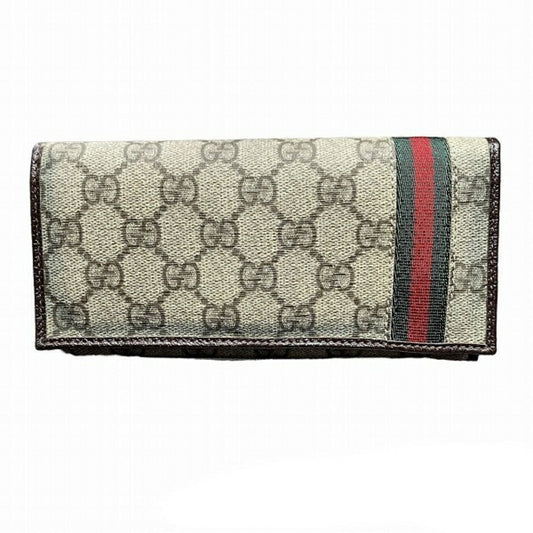 Gucci Gg Supreme Beige Brown Gg Supreme Wallet (Bi-Fold) ()